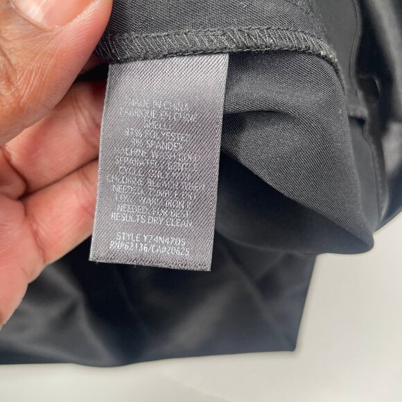 Guess Vintage Black Satin Empire Waist Mini Dress Puffed Sleeves Keyhole Neck 5 - Picture 12 of 13